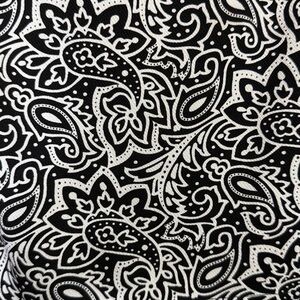 Sport Haley Black and White Paisley Fabric